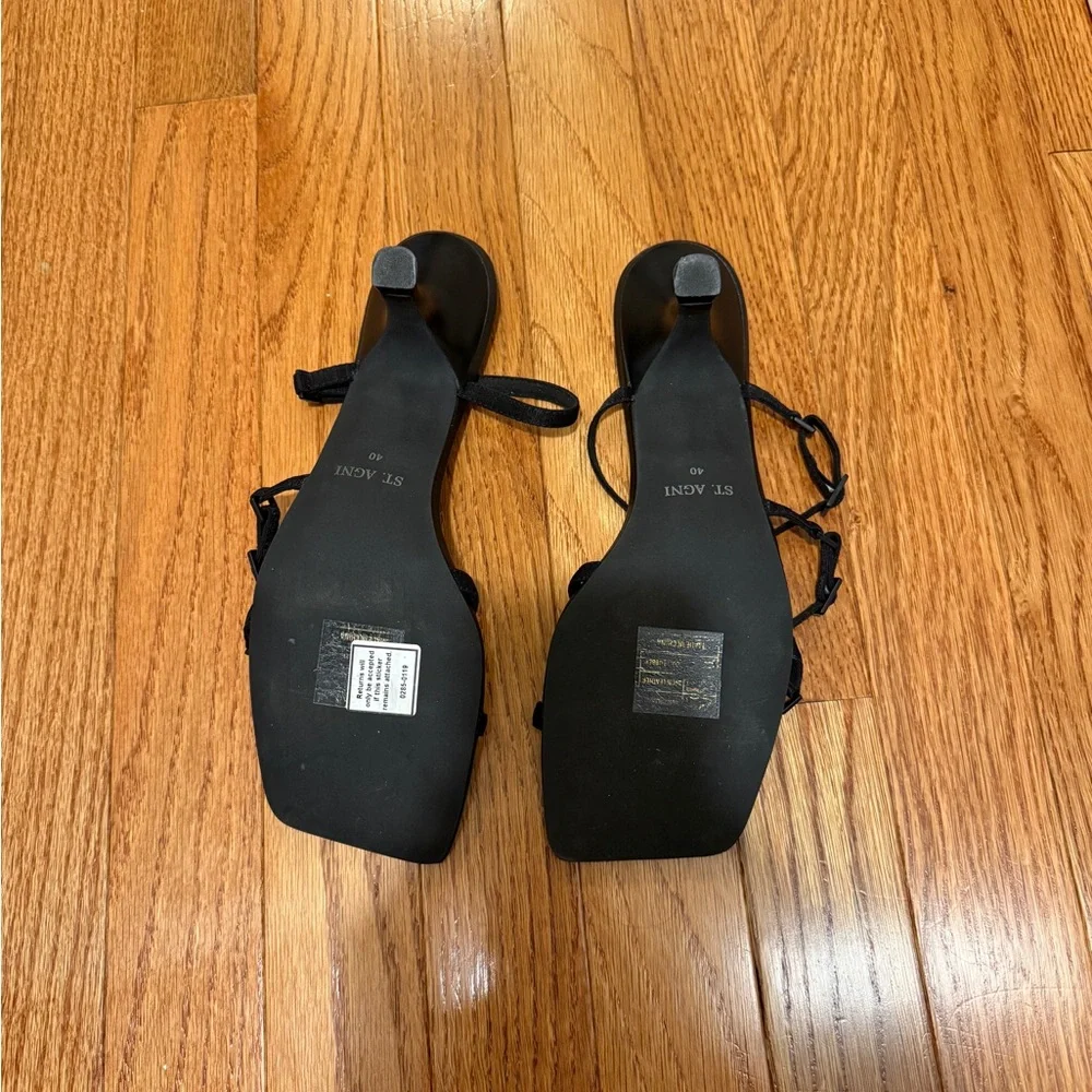 St. Agni Women's Brasserie Strappy Kitten Heel Sandals - Picture 5 of 6